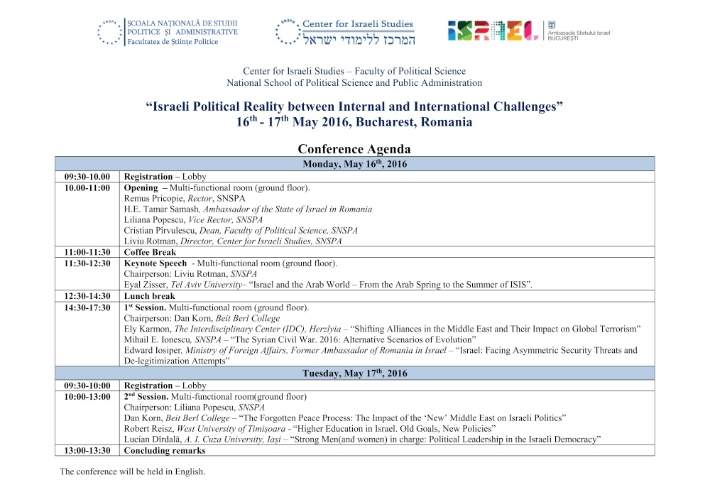 Politica Israelului între provocările interne şi cele internaţionale