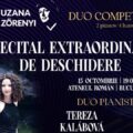 Recital Extraordinar în deschiderea Concursului Internațional de Duo „Suzana Szörenyi” 2023
